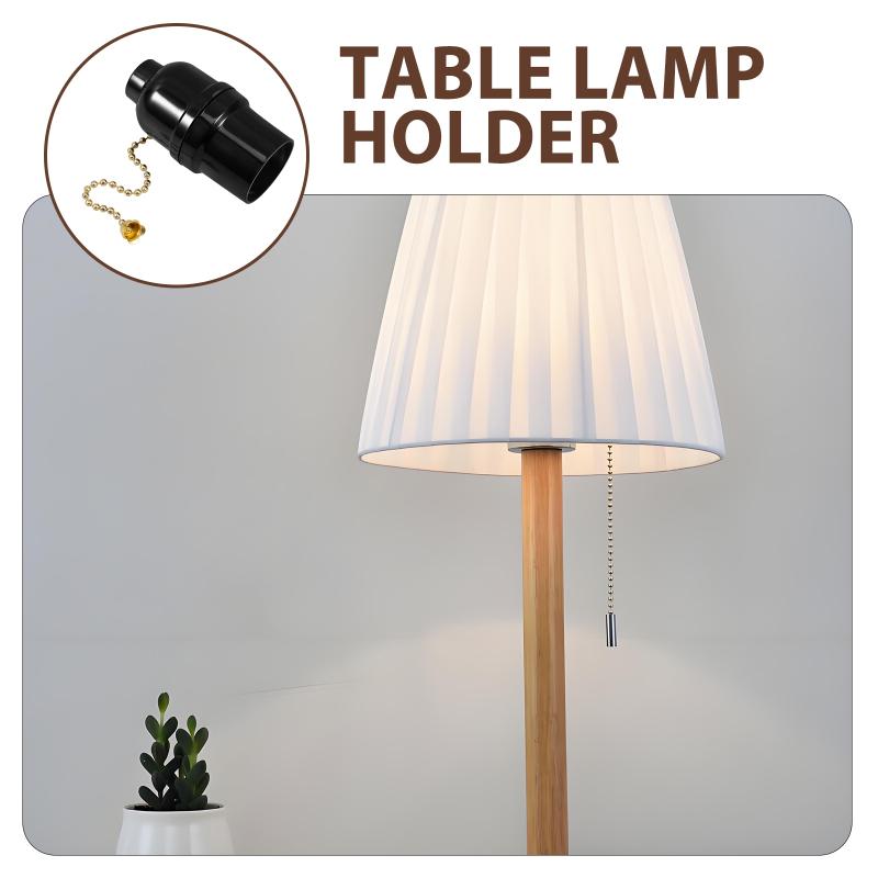 3D Printed E27 Lamp Holder Pull Chain Socket Black Plastic Lighting Accessory Lamp Base With Pull Chain Light Fixture