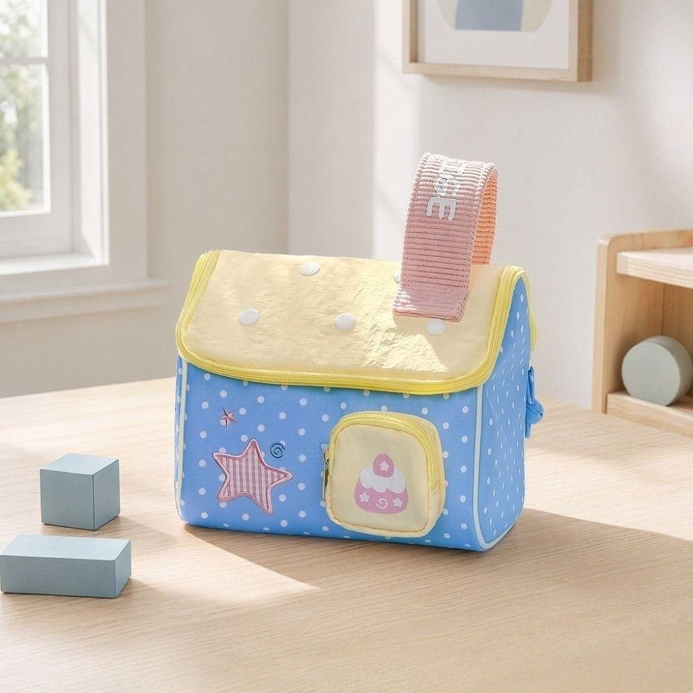 House Shape Cosmetic Storage Bag Fruits Cake Star Dots Makeup Bag Cute Handbag Travel
