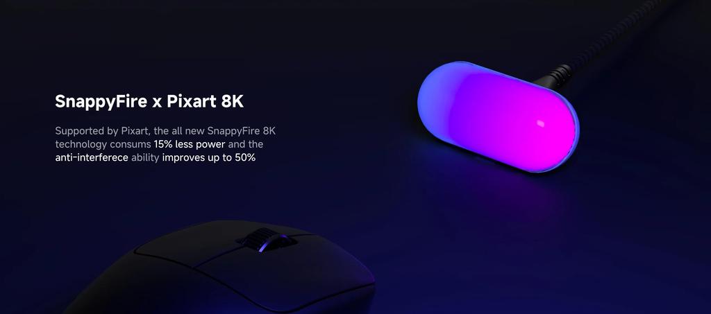 Ten Air Black Wireless Gaming Polling Maximum Authorized Japanese Distributor Mouse, Ultra-lightweight, 8,000Hz Rate, 30,000 DPI, HyperClick,