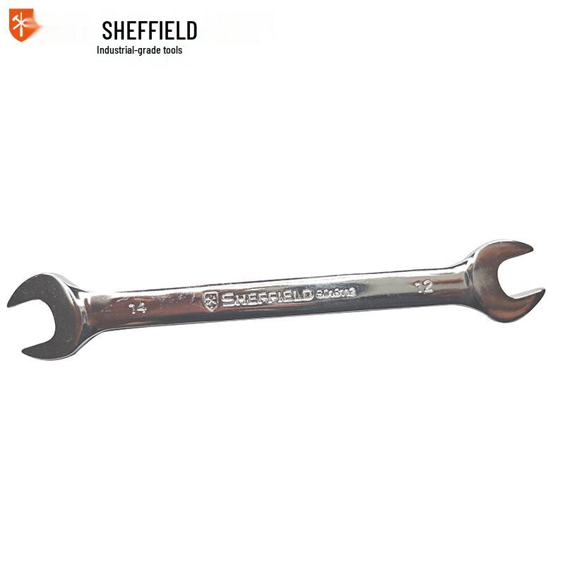 Sheffield Metric Polished Double Open-End Wrench 12x14mm