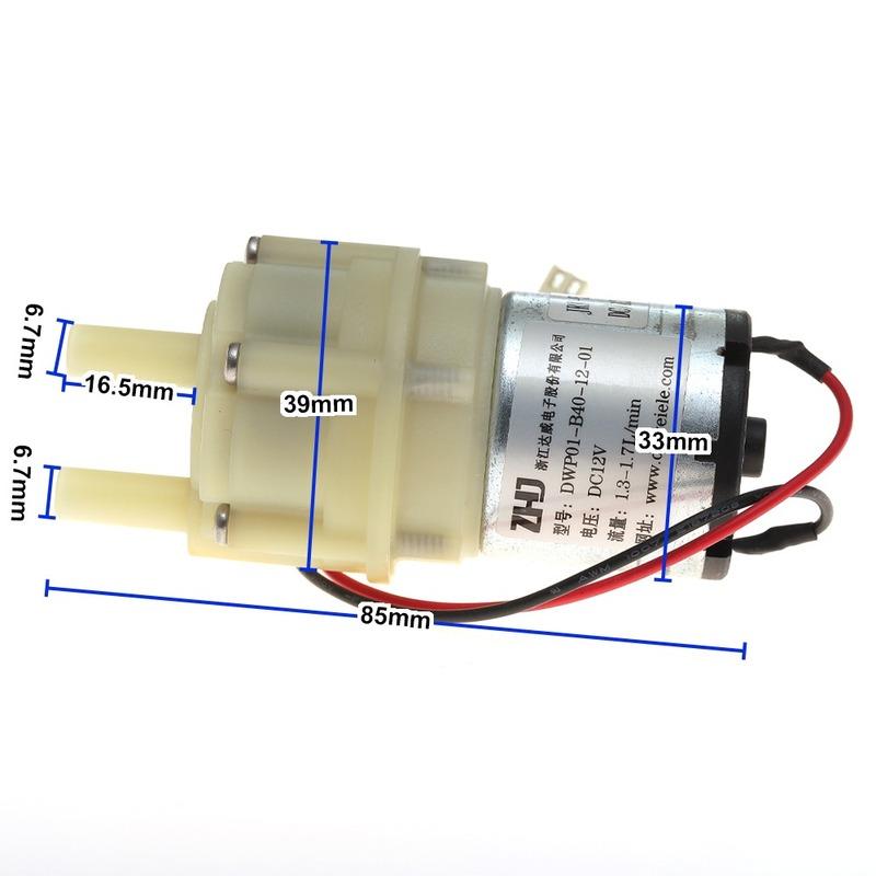 DC6-12V 528 Small Diaphragm Water Pump High Flow Rate 1.3L/min-1.7L/min - Compact Pump for Efficient Water Transfer
