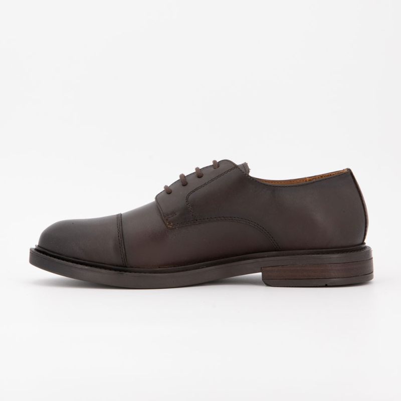 Derbies cuir à lacets avec surpiqures Homme ELWIN