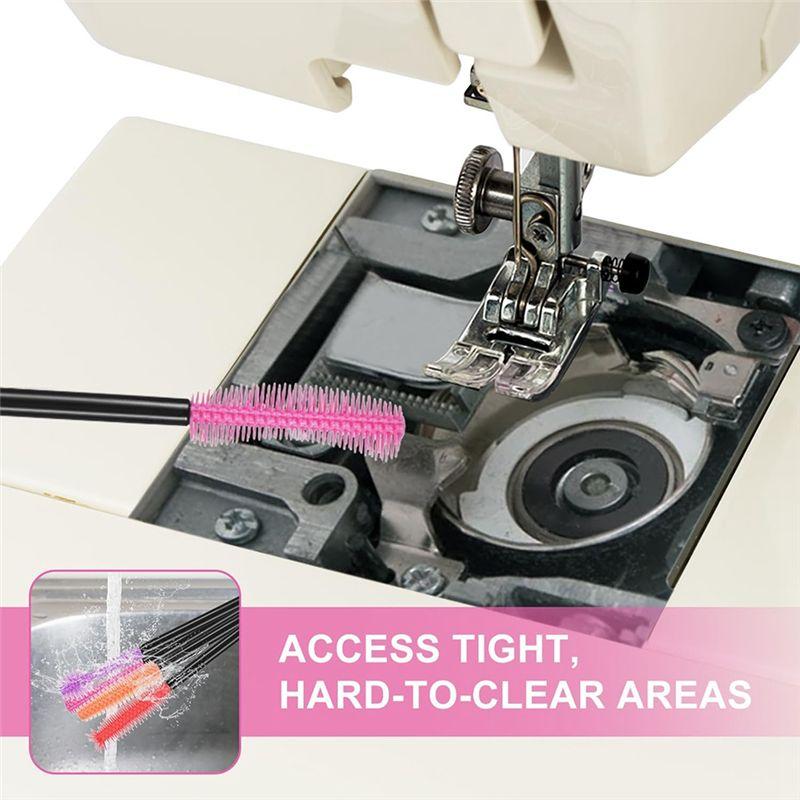 AEE4-16Pcs Sewing Machine Cleaning Kit, Sewing Machine Crevice Cleaning Tools Including Dual-Head Brush Screwdriver