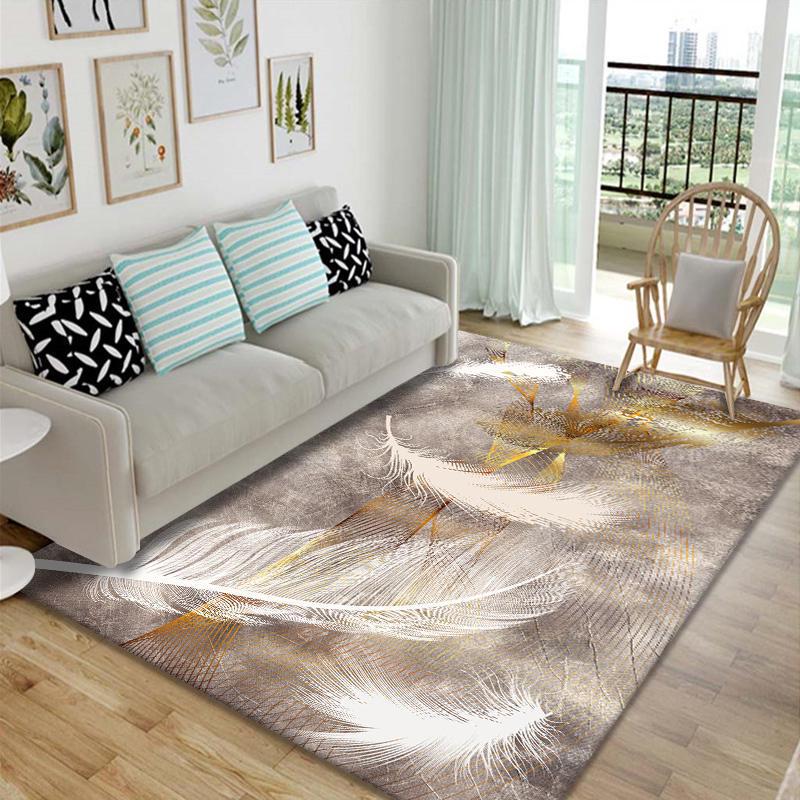 Nordic Style Carpet: Fresh Floral Design for Living Room, Bedroom, or Bay Window Coffee Table.