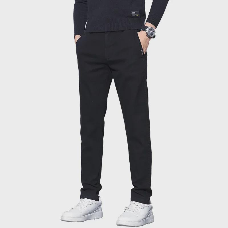 Men's Spring Korean Slim Straight Casual Elastic Pants