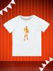 Round Neck Printed Pattern Pullover Short Sleeve Kids Tops Winx Fairy Stella