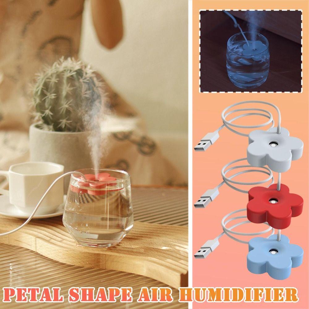 

Пластиковый USB-увлажнитель воздуха в форме лепестка, креативные ароматерапевтические диффузоры, цветочный увлажнитель воздуха для автомобиля