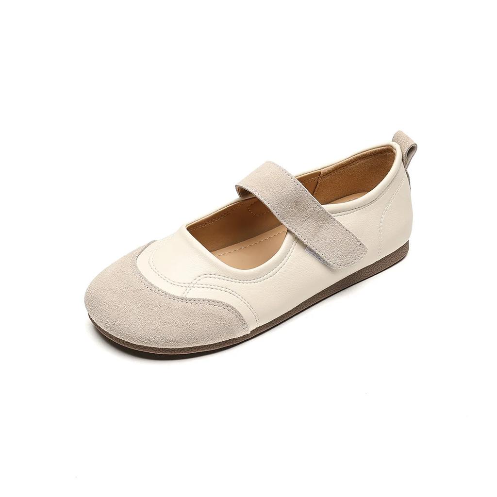 2025 Spring Women's Flat Shoes Korean Style Ladies' Casual Leather Flat Boat Shoes Loafers Work and Party Wear 41-43