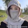 Ice Silk Sun Protection Men's Neck and Face Mask with Full Head Cover, UV Protection for Cycling