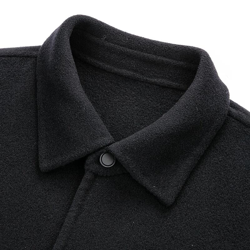 FAPAI Men's Winter Wool Blend Lapel Overcoat