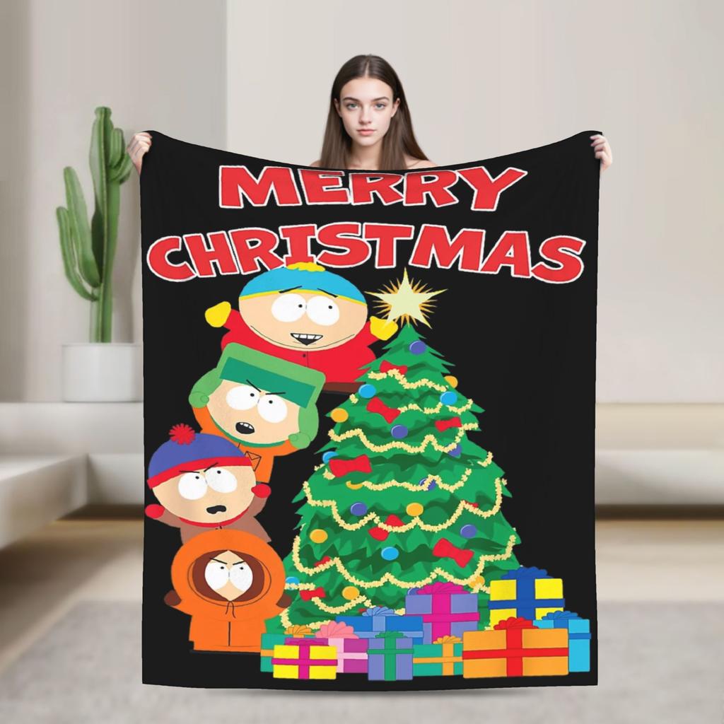 Souths Parks Mr. Hankey Christmas Blanket Flannel Textile Decor Breathable Super Soft Throw Blankets for Bedding Couch Quilt