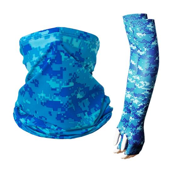 Nuytghr Cache-cou rafraîchissant | Écharpe rafraîchissante pour homme | Guêtre respirant | Cache-cou résistant au soleil et au vent – Cache-cou camouflage multifonction pour homme, multicolore, dark