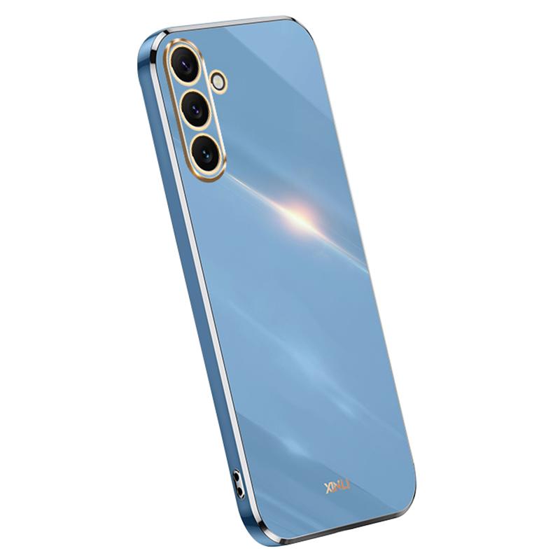 

XINLI For Samsung Galaxy A16 5G/A16 4G Case TPU Phone Cover with Electroplating Frame Blue