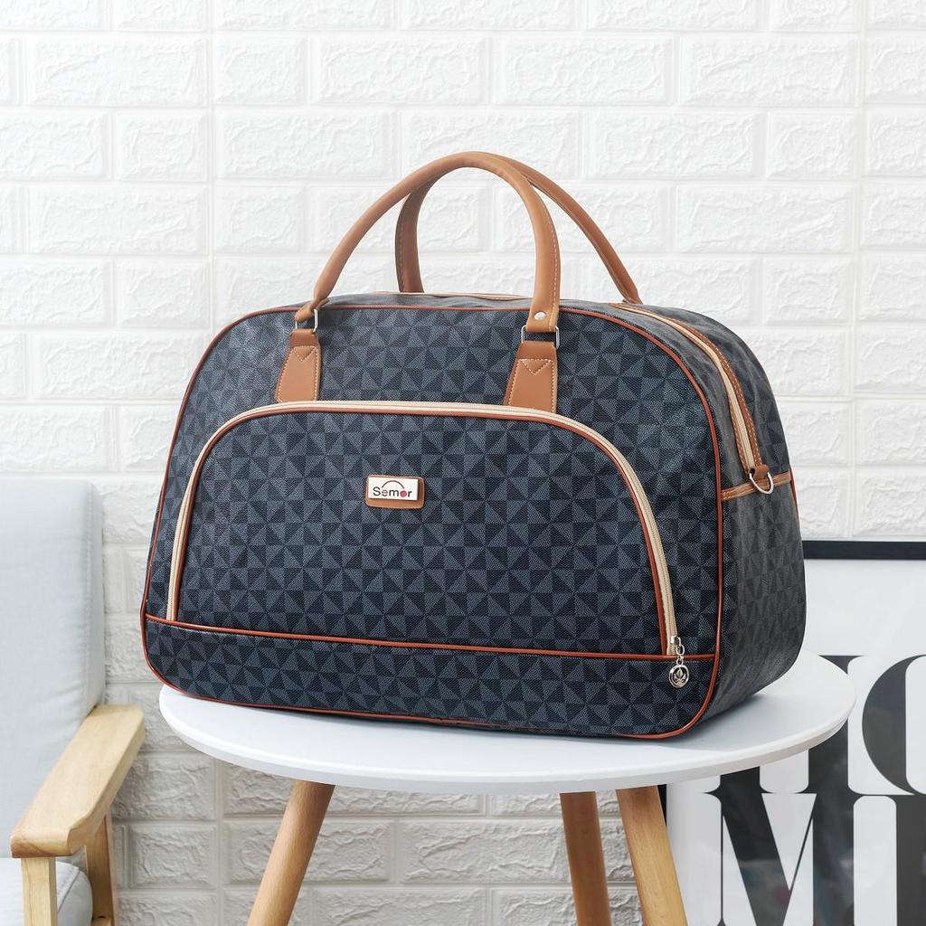 Women Travel Bags Fashion PU Leather Large Capacity Waterproof Print Luggage Duffle Bag Men Casual Travelling Weekend Bags