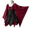Flared Sleeve Long Sleeve Medieval Renaissance Dress Patchwork Dress