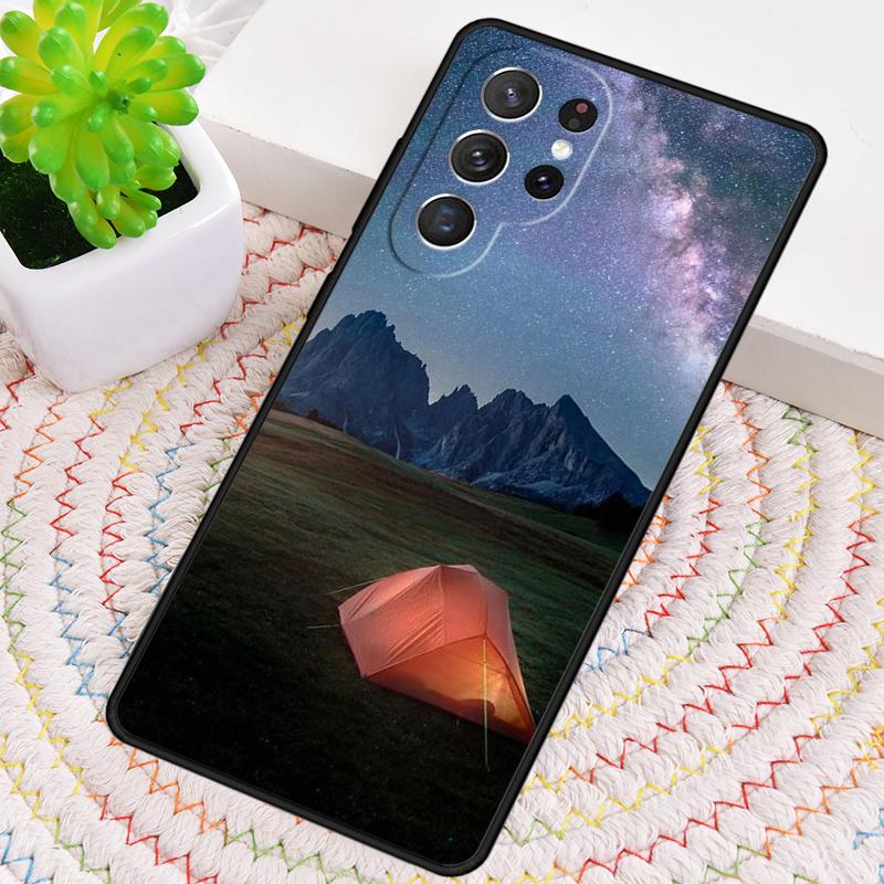 Camping Nature Mountain print Phone Case for Samsung Galaxy note 10 pro S26 Ultra S23 S24 FE S25 S21 S22 PLUS shockproof Cove