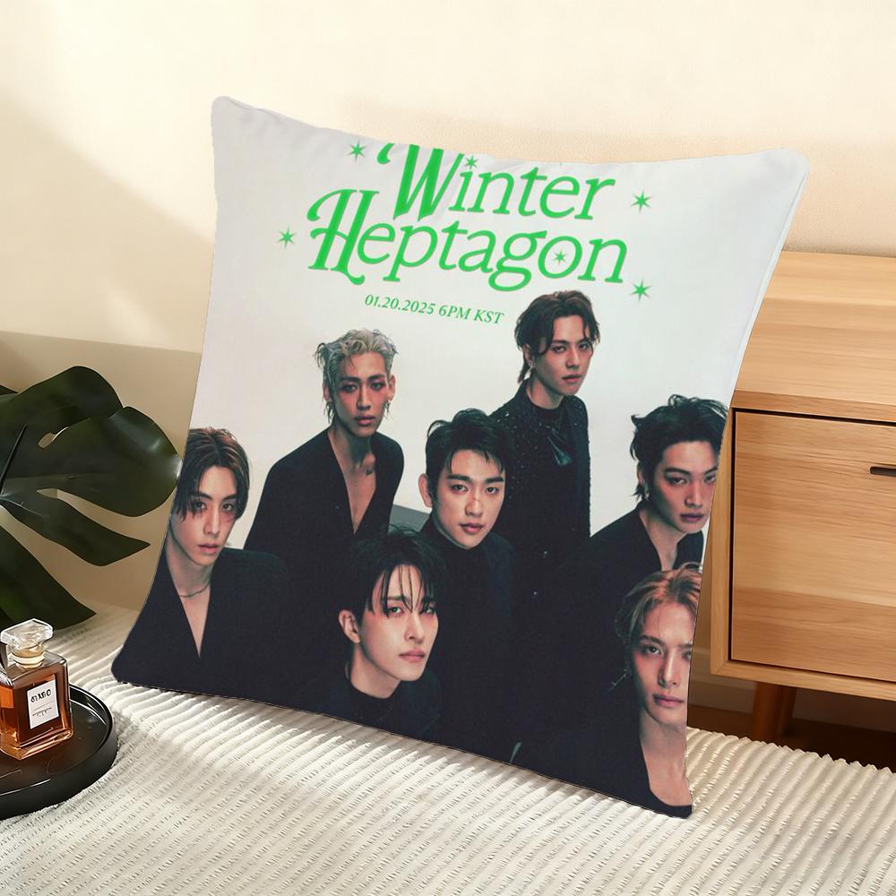 KPOP Got7 Группа Наволочка Шелковистый Короткий Плюш Домашняя Подушка для Дивана Наволочка - Невидимая Молния Домашний Декор 12x12Inch