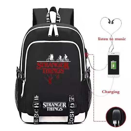 Stranger Things Backpack Usb Charging Backpack Student School Bag School Bag Stranger