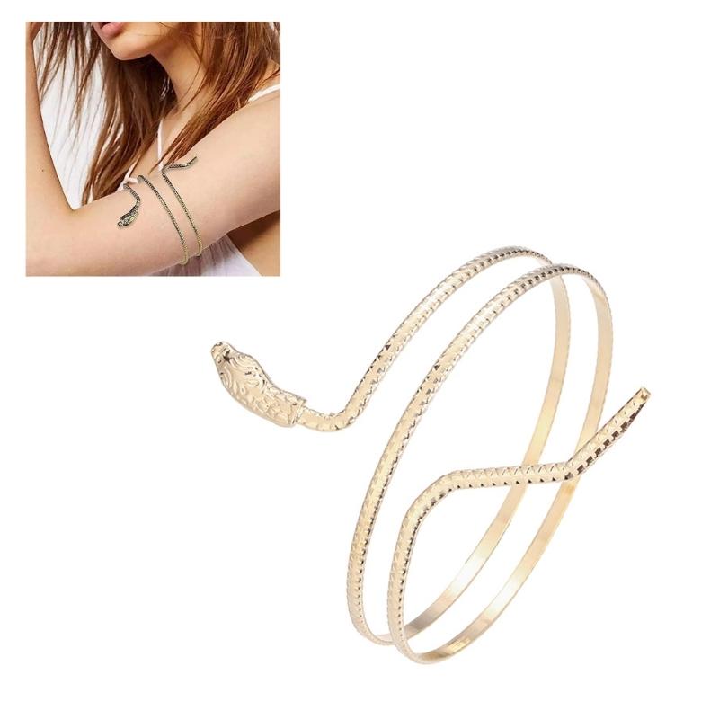 Blingbling Snake Upper Arm Cuffs Armlet Modern Armband Bangle Women Jewelry Arm Cuffs Armlet Armband Open Bangle