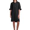 Women's Casual Fashion Summer Loose Solid Color Button Half Sleeve Dress