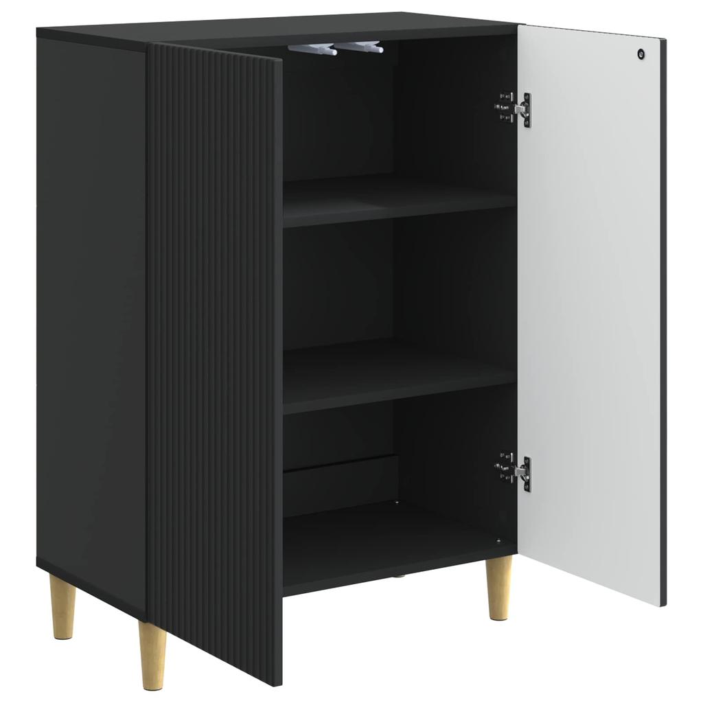Sideboard Black 66 x 34.5 x 90 cm Particleboard