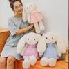 Cute Long Cartoon Ears Rabbit Plush Toy Princess Dress Stuffed Sleep Gift Doll