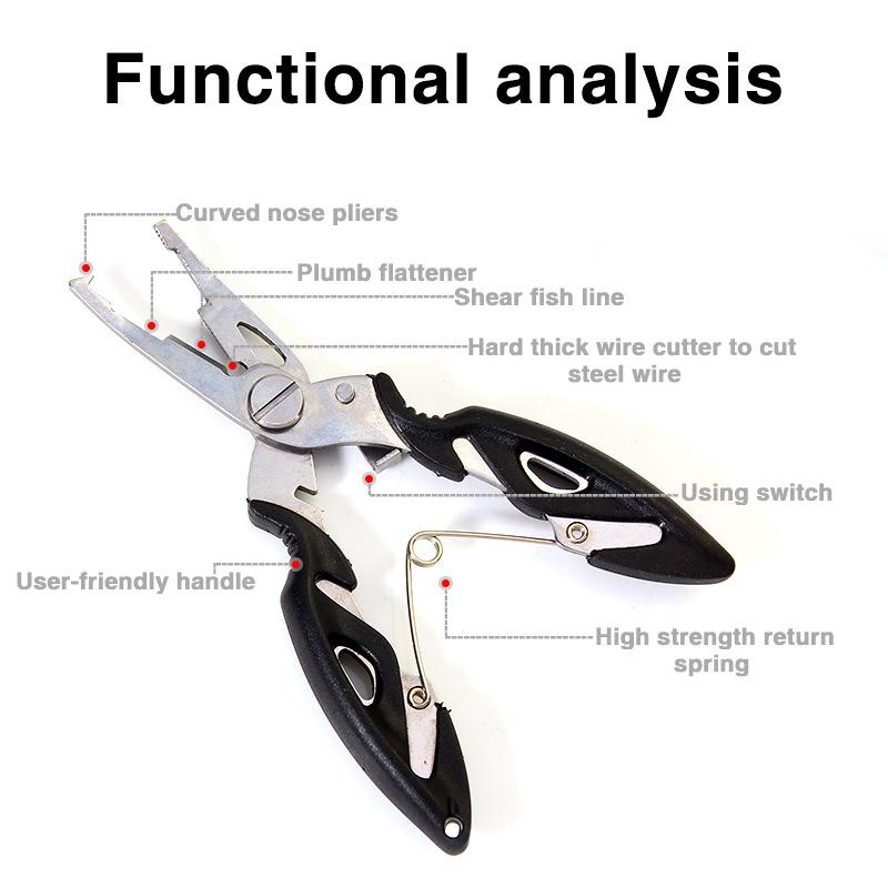 Stainless Steel Fish Control Fish Catching Device Unhooking Device Outdoor Lure Tool Accessories Fishing Pliers
