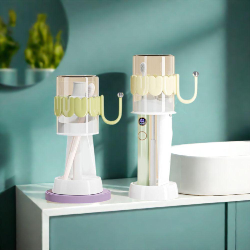 Space Saving Toothbrush Holder Set Plastic Toothbrush Toothpaste Holder  for Home