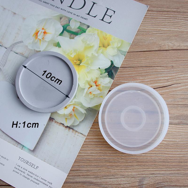 

Круглый гипсовый поднос Силиконовые формы Подставка из терраццо из бетона Цементный поддон Формы из эпоксидной смолы DIY Украшения Блюдо Формы для домашнего украшения