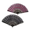 Jedwabny wentylator składany wentylator Prezenty ślubne Paw Cekiny taniec Wentylator ręczny wentylator