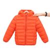 Autumn/Winter Solid Color Hooded Children's Down Cotton Jacket - Lightweight and Warm for Boys & Girls.