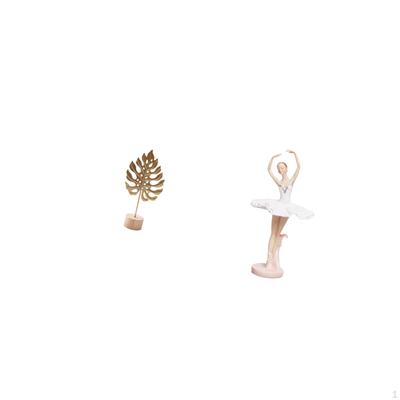 Nordic Creative Metal Shaped Ballerina Figurine Abstract Resin Girl Sculpture Ornament for Table