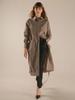 Beulouendeu Drape Pocket Long Shirt Dress (Cocoa)