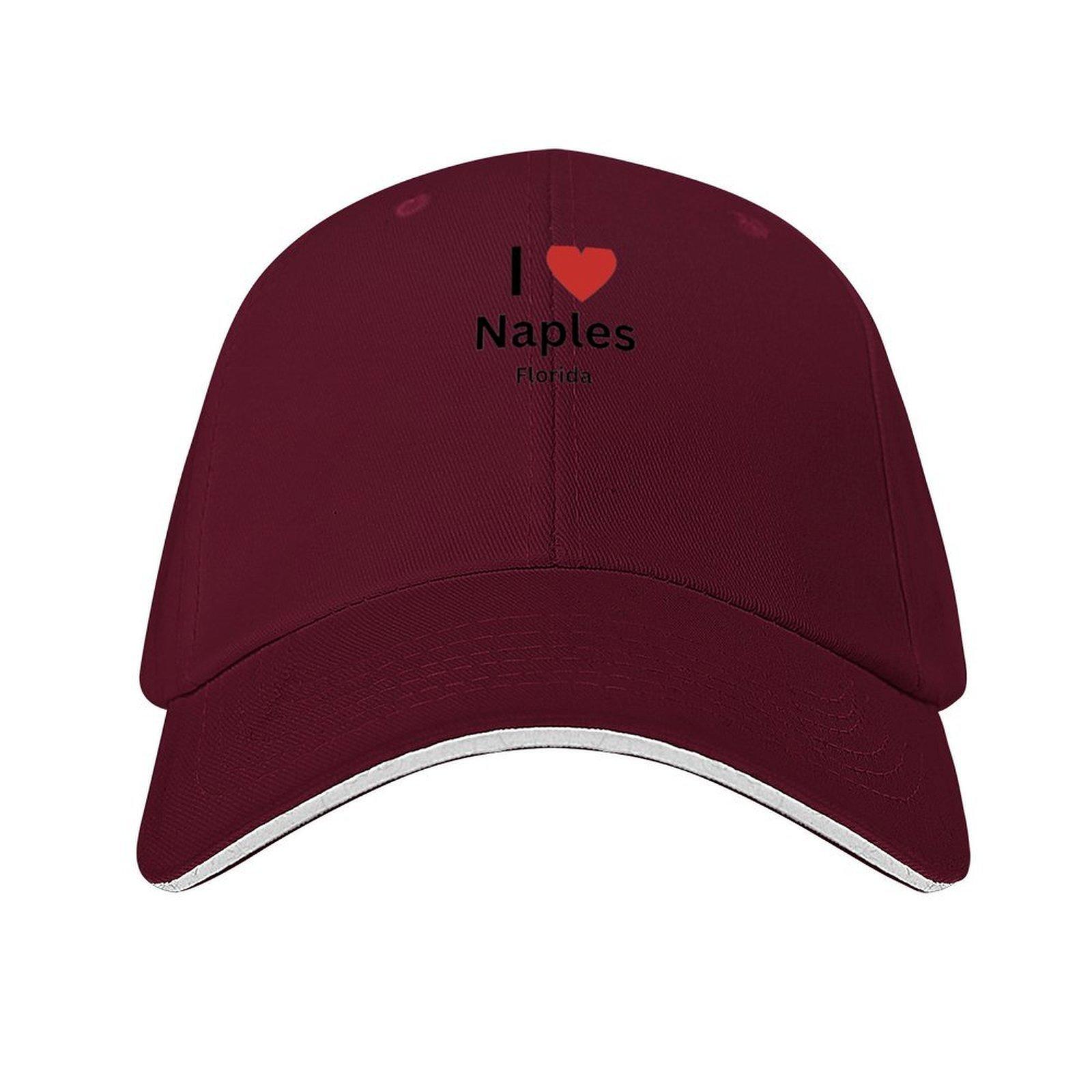 Naples Florida  I love Naples Florida Baseball Cap Brand Man cap Golf Cap sailor for men fashionable Mens Tennis Womens