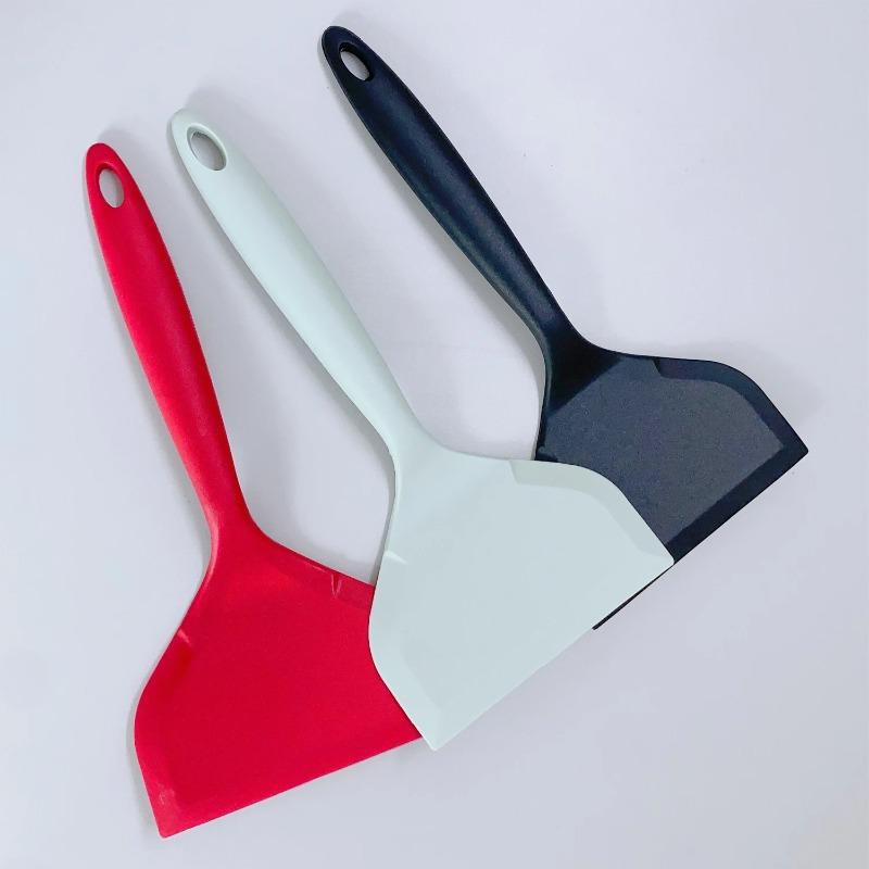 Silikon Spatula Krep Küreği Omlet Spatulası Yumurta Balık Krep için Yapışmaz Geniş Yumuşak Pizza Küreği Mutfak Kazıyıcı