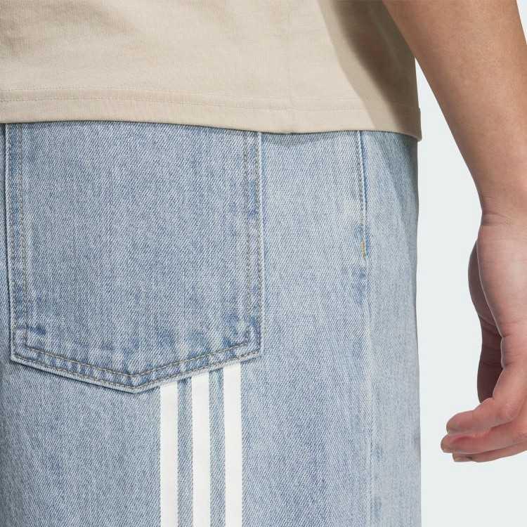 Adidas Originals Comfortable Soft Skin-Friendly Versatile Denim Shorts Unisex shorts Light-Denim-Blue JX5004