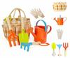AIMOONSA - Children's Garden Tool Set : Trowel, Spade, Watering Can and Transport Bag