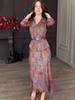 2024 Summer Retro Print Slimming Skirt Set - European & American Design