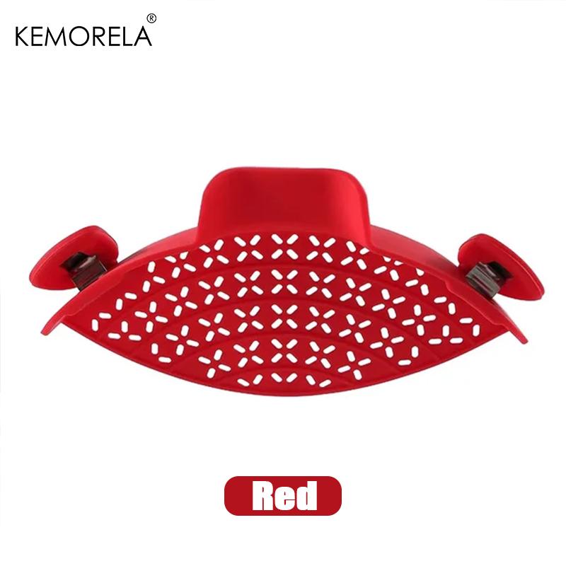 Food Grade Silicone Clip-on Pot Strainer Universal Anti-spill Pasta Pan Colander for Rice And Fruits - Kitchen Cooking Accessory