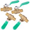 4pcs 1 4in Ball Valve Thicken Double External Thread Brass Drain Shut Off Switch Water Pipe Plumbing Systerm