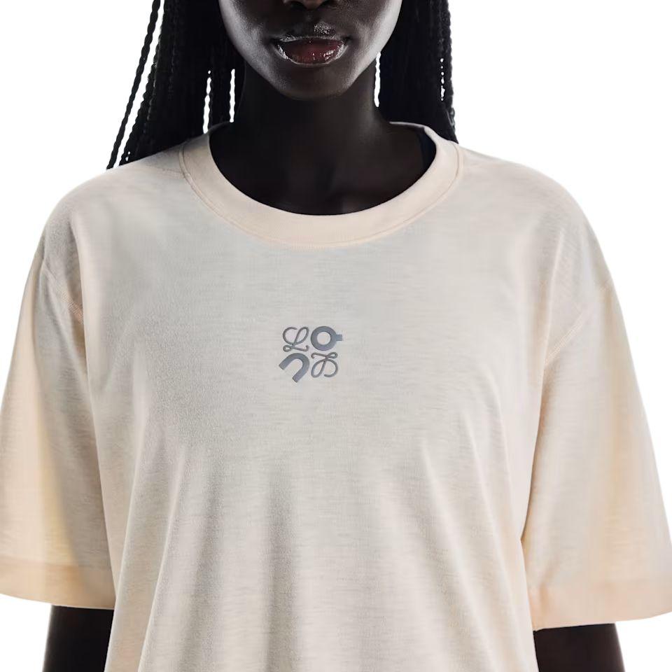 On X Loewe Active SS25 Soft Comfortable Fashiable Versatile Short Sleeve T-Shirt Unisex Tops Beige 1UF10431951