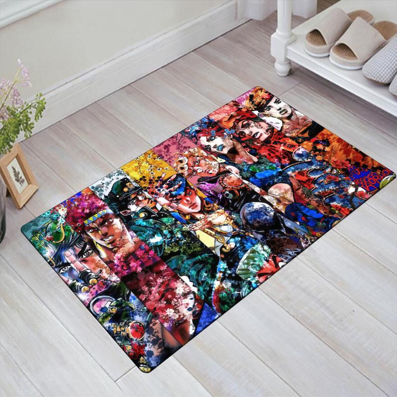 Anime Jojos Bizarre Carpet Rug for Living Room Bedroom Home Sofa Decoration,Kids play Non-slip Floor Mat