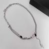 Titanium steel pin necklace men's new ins trendy personality design hip hop versatile accessories