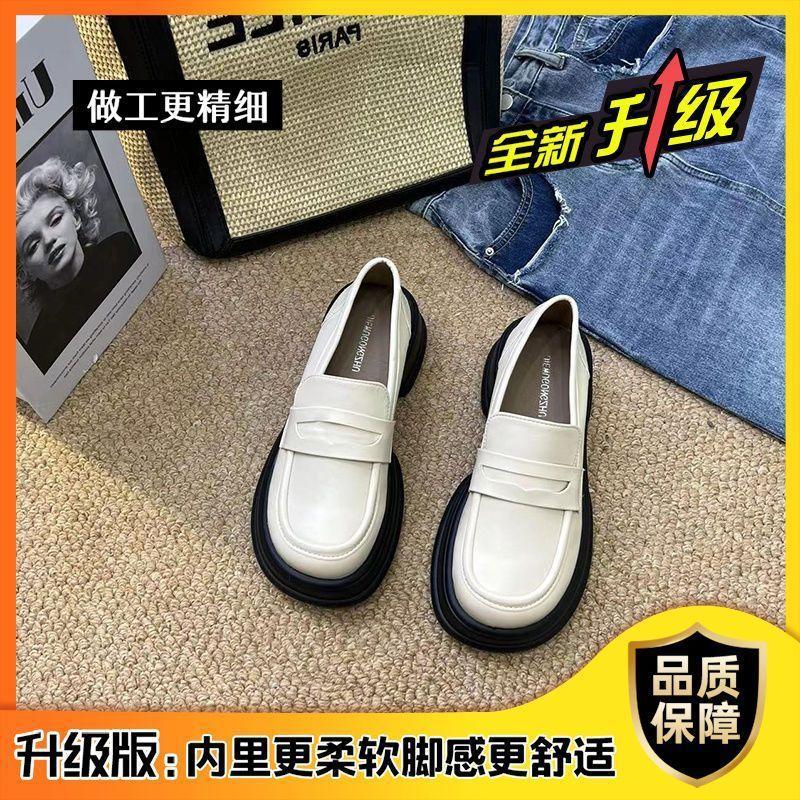 Platform French Mary Jane small leather shoes women's summer British 2025 new thick heel gentle with skirt single shoes