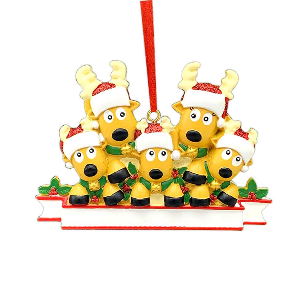 Charming Christmas Reindeer Heart Snowflake Resin Decoration Set For Festive Cheer