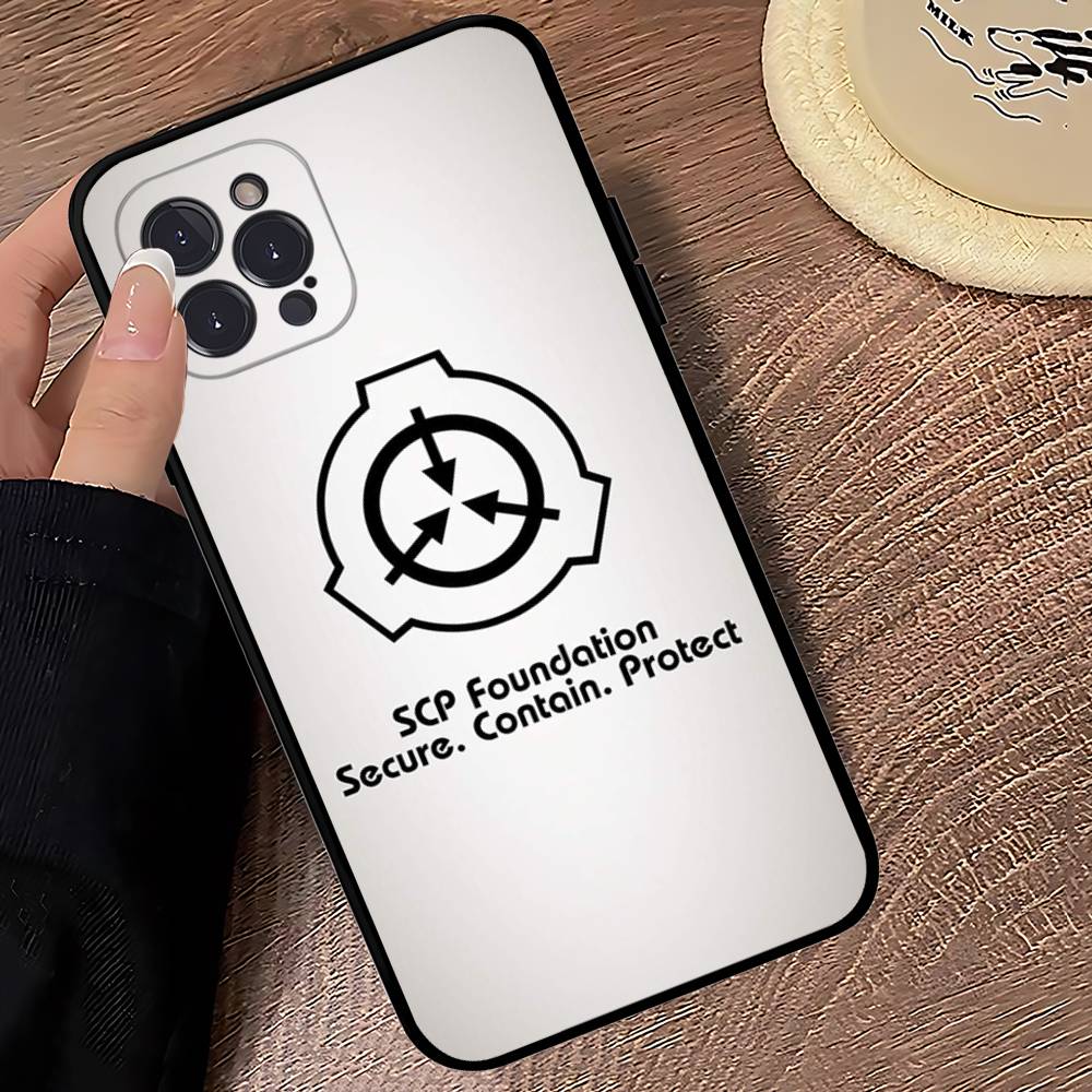 SCP Foundation Game Sci Fi Black Soft Phone Case For IPhone 16 15 14 13 11 12 17 Pro Max Mini Plus