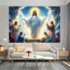 1 piece 100% polyester fiber background of Jesus and Mary multi-purpose seasonal decoration from spring summer to winter