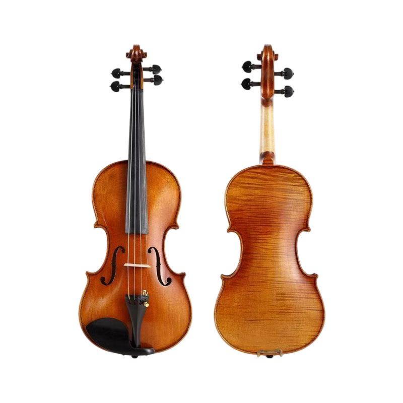 

Ручная работа Скрипка с тигровой полосой: Цельное дерево, Инструмент для студенческой практики и выступлений Full Size