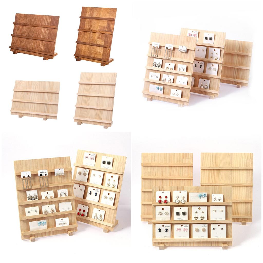 Stylish Wood Earring Display Stand Jewelry Holder Wood Jewelry Organizer for Home Office and Retail Store Setting
