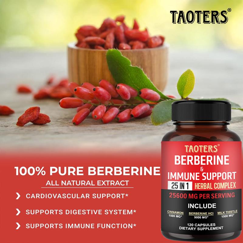 Taoters Berberine Compound Capsules Regulate Cardiovascular Health 120 Capsules